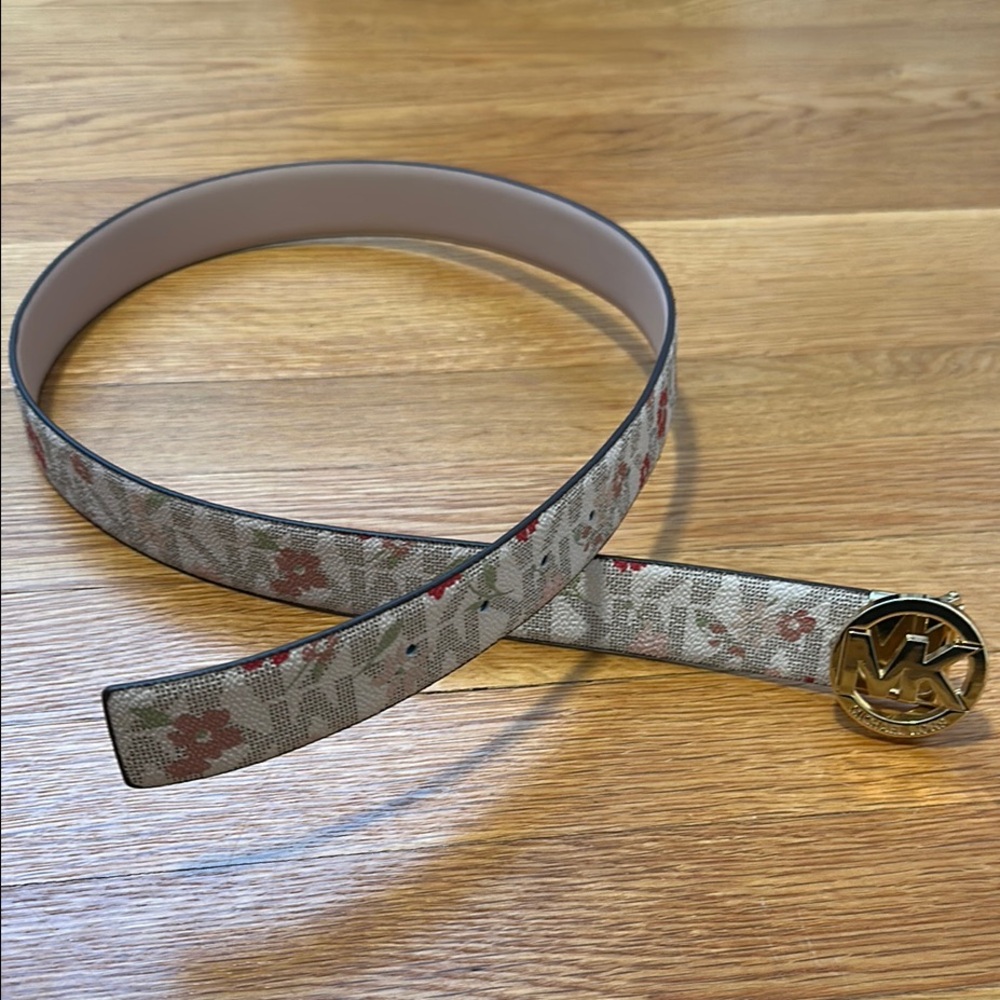 Michael Kors floral Leather Belt